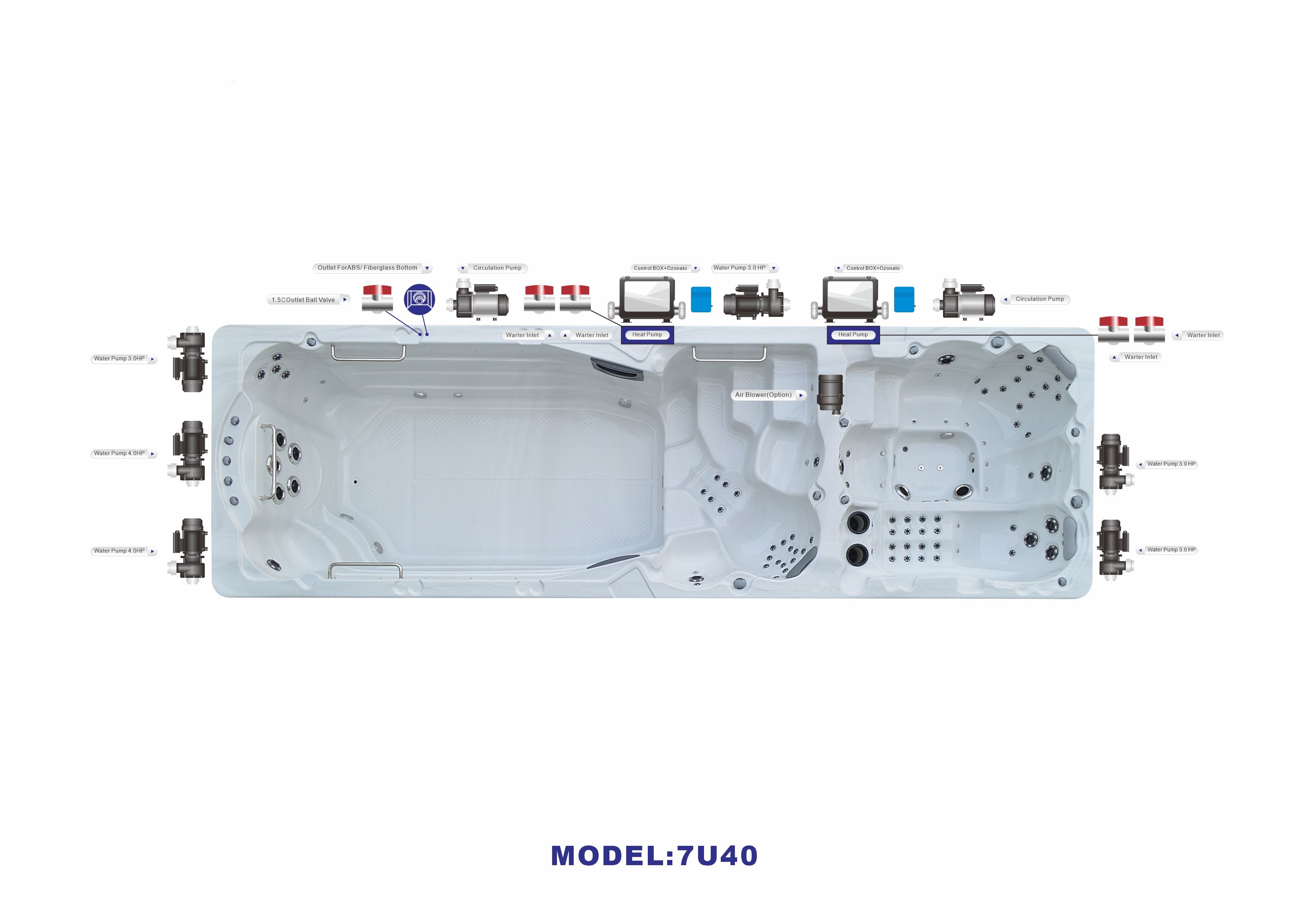 Плавательный спа бассейн NordicSpa Garibaldi (Гарибальди) (рис.3) Плавательный спа бассейн NordicSpa Garibaldi (Гарибальди) (рис.3)